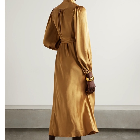 ZIMMERMANN Silk Billow Midi Dress - Gold - Picture 3 of 10